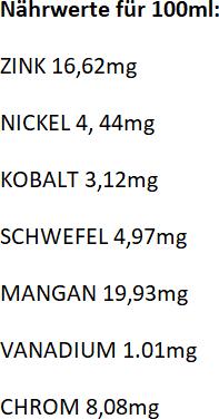 Nährwerte und Zutaten Bioligo No 02 Préparation d'oligoéléments (1 Stück, Tropfen, 226 g)