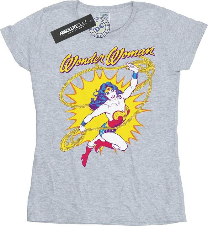 Actual product image Womens/Ladies Wonder Woman Leap Cotton T-Shirt (XL)