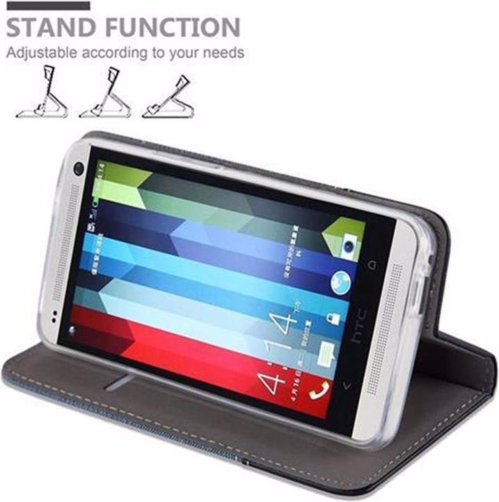 Actual product image Cadorabo Book Jeans Optics Cover (HTC One M7)
