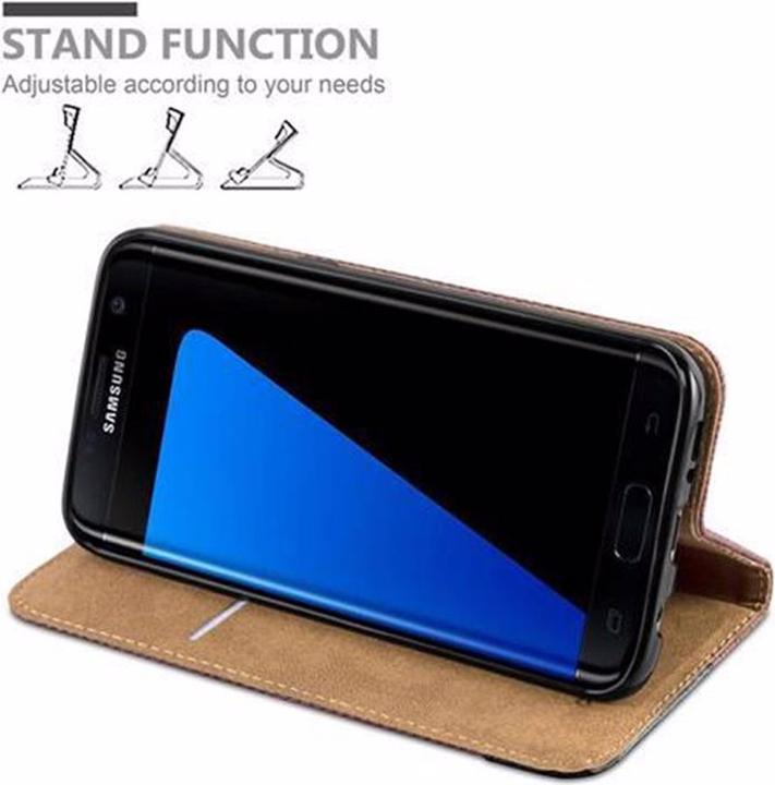 Produktbild Cadorabo Book Bast Optik Cover (Samsung Galaxy S7 Edge)