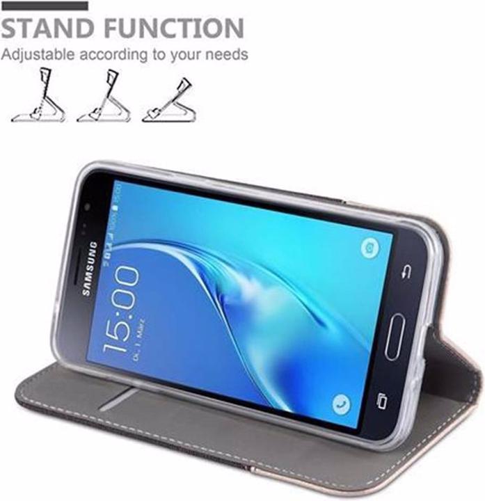 Produktbild Cadorabo Book Jeans Optik Cover (Samsung Galaxy J3 (2016))