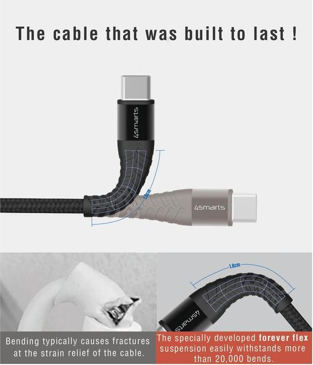 Image du produit 4smarts USB C – Lightning (3 m, USB 2.0)