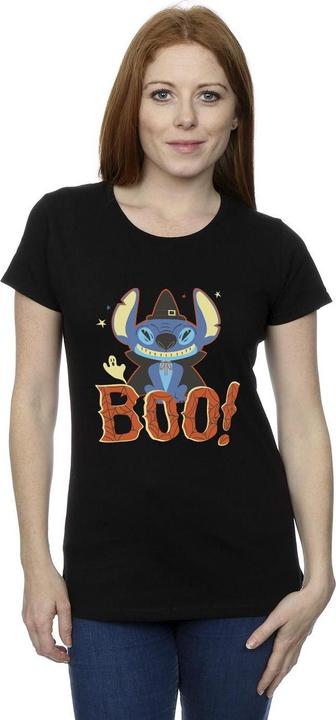 Actual product image Disney Womens/Ladies Lilo & Stitch Boo! Cotton T-Shirt (XL)