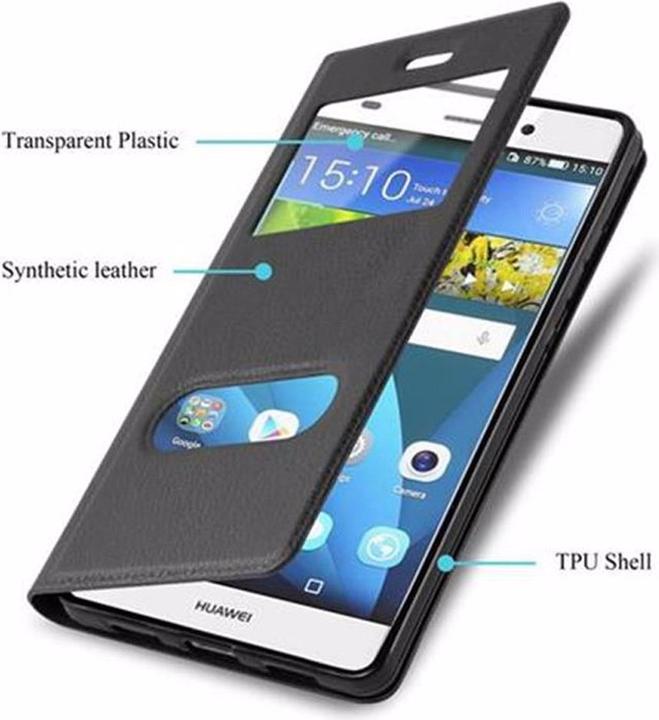 Productafbeelding Cadorabo Boek met Uitzicht Dubbele Raambedekking (Huawei P8 Lite)