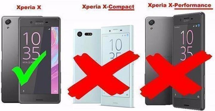 Actual product image Cadorabo Book Invisible Magnet Cover (Sony Xperia X)