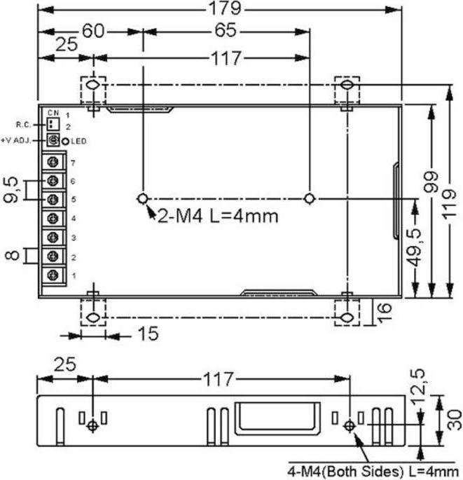 Produktbild MeanWell AC/DCNetzteilbaustein geschlossen (100.80 W)