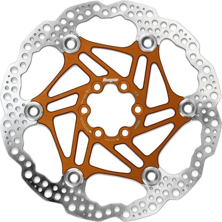 Actual product image Hope Floating Disc Brake Disc - orange (180 mm)
