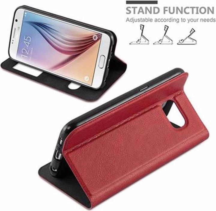 Actual product image Cadorabo Book with View double window cover (Samsung Galaxy S6)