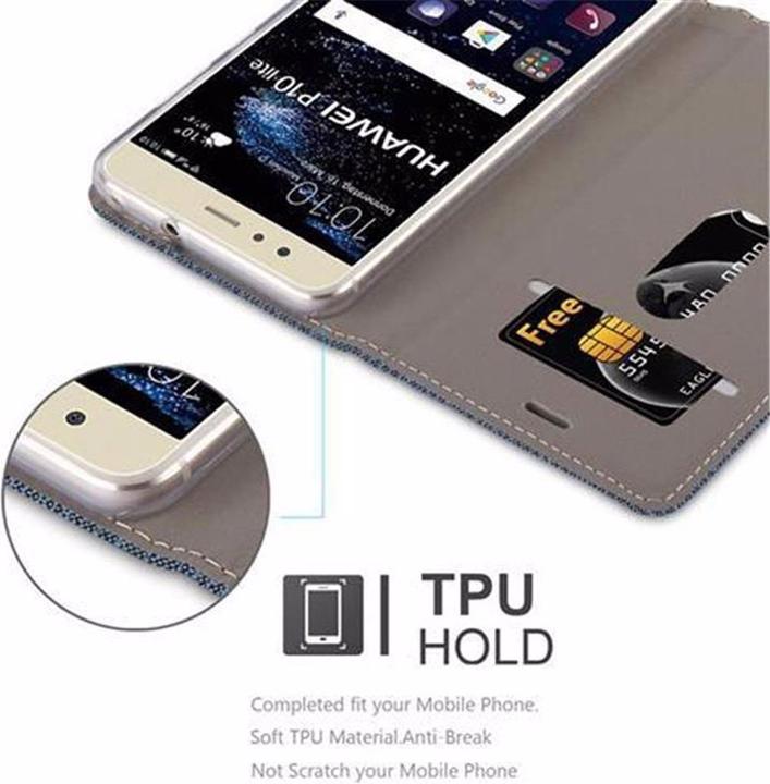 Produktbild Cadorabo Book Jeans Optik Cover (Huawei P10 Lite)