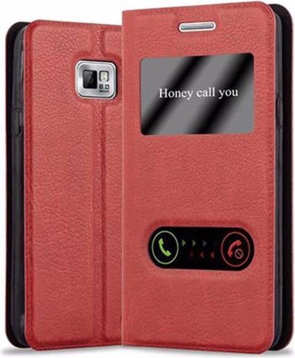 Actual product image Cadorabo Book with View double window cover (Samsung Galaxy S2 Plus, Samsung Galaxy S2)