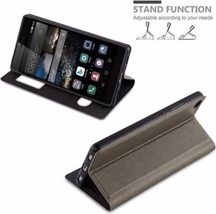 Actual product image Cadorabo Book with View double window cover (Huawei P8)