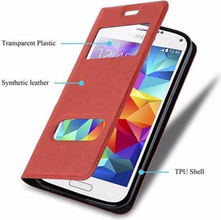 Produktbild Cadorabo Book mit View Doppelfenster Cover (Samsung Galaxy S5, Samsung Galaxy S5 Neo)