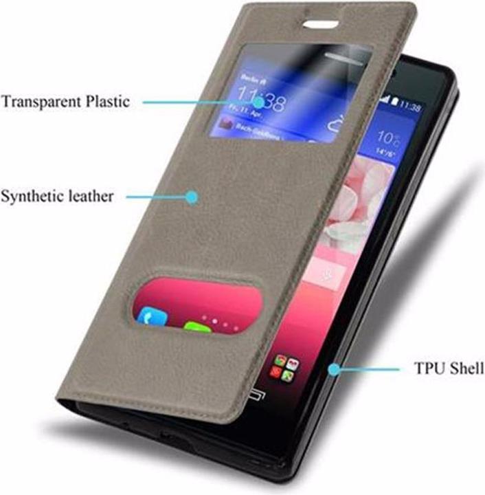 Productafbeelding Cadorabo Boek met Uitzicht Dubbele Raambedekking (Huawei Ascend P7)