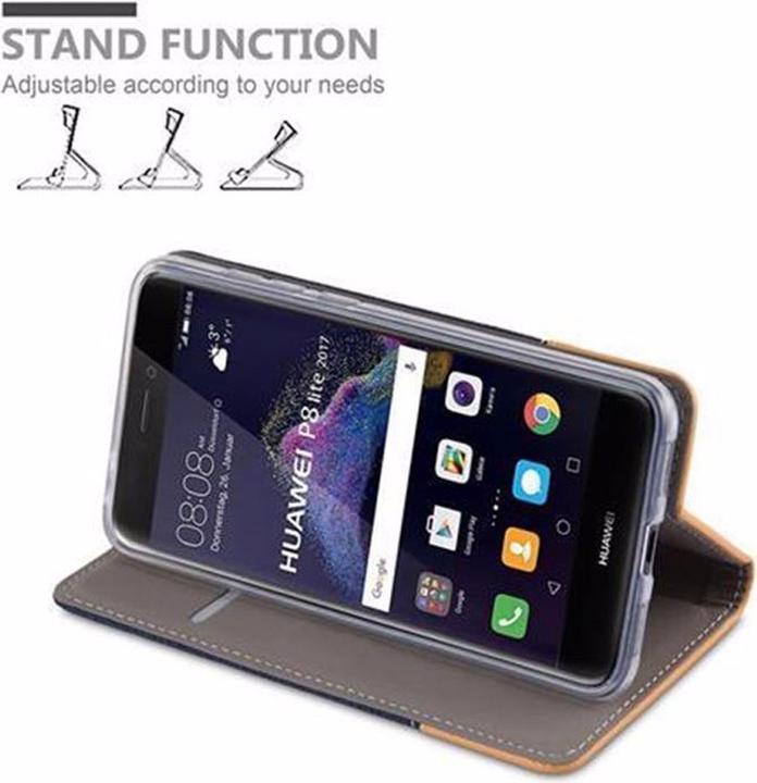 Actual product image Cadorabo Book Jeans Optics Cover (Huawei P8 Lite (2017))