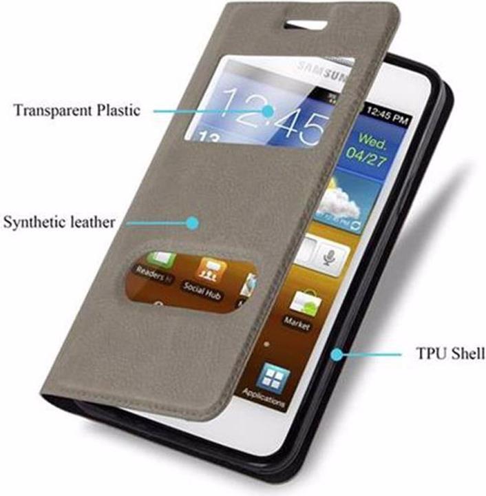 Produktbild Cadorabo Book mit View Doppelfenster Cover (Samsung Galaxy S2)