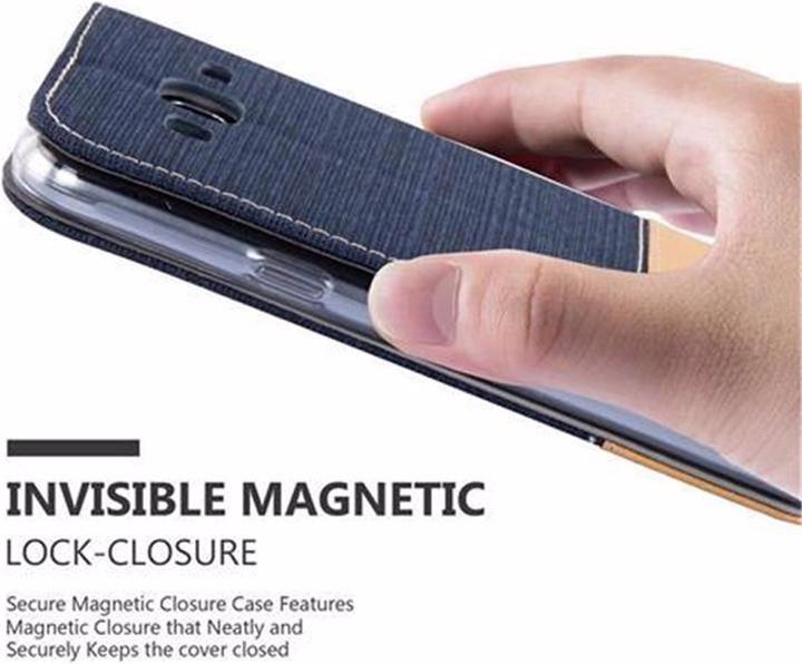 Produktbild Cadorabo Book Jeans Optik Cover (Samsung Galaxy J3 (2016))