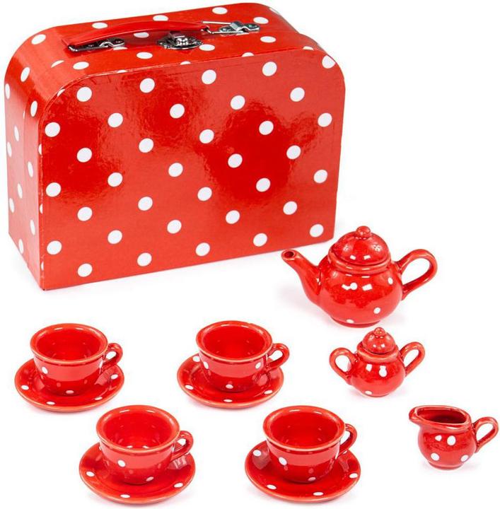 Actual product image Bigjigs Porcelain tea set in storage box