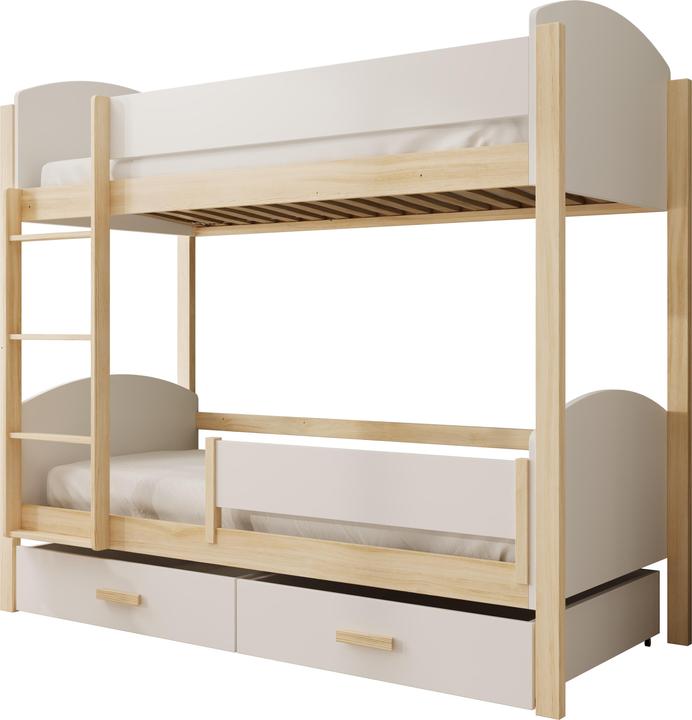 Produktbild ADRK Furniture Kinder-Etagenbett Jori mit Rausfallschutz 180x80 (180 x 80 cm)