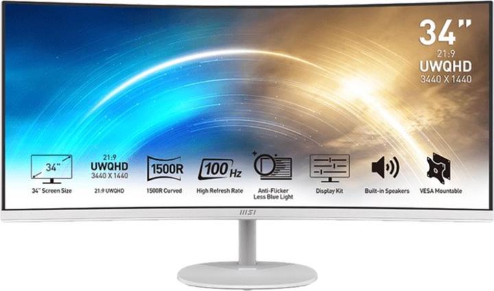 MSI Pro MP341CQWDE (3440 x 1440 pixels, 34")