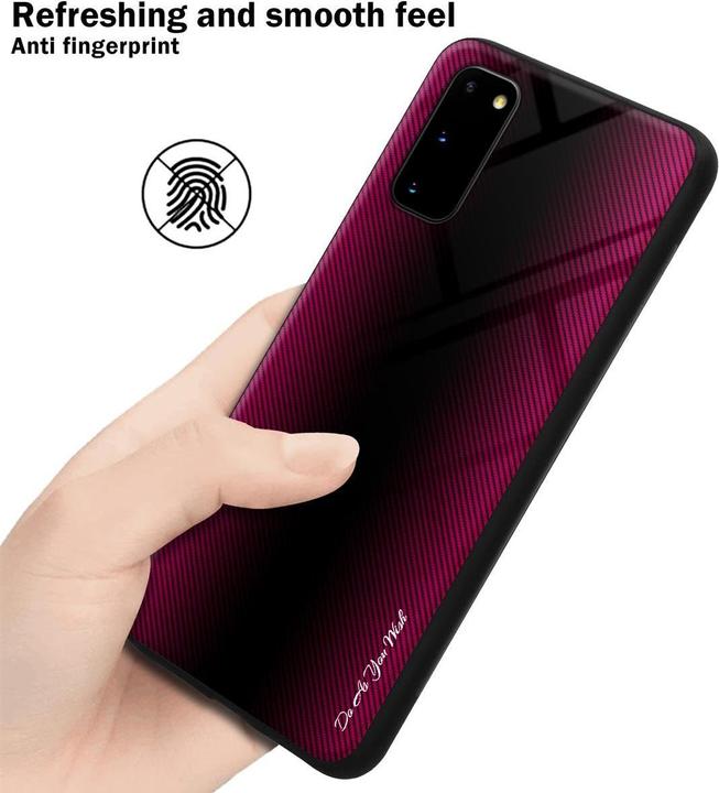Actual product image Cadorabo TPU Striped Glass Cover (Samsung Galaxy S20+)