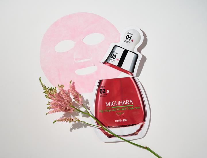 Actual product image Miguhara Big 3 step anti-wrinkle mask pack origin