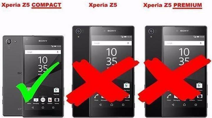Actual product image Cadorabo Flip with structure cover (Sony Xperia Z5 Compact)