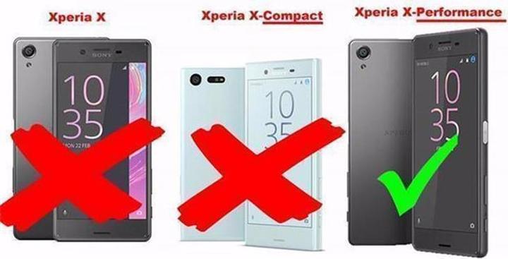 Productafbeelding Cadorabo Flip met structuurhoes (Xperia X Prestaties)