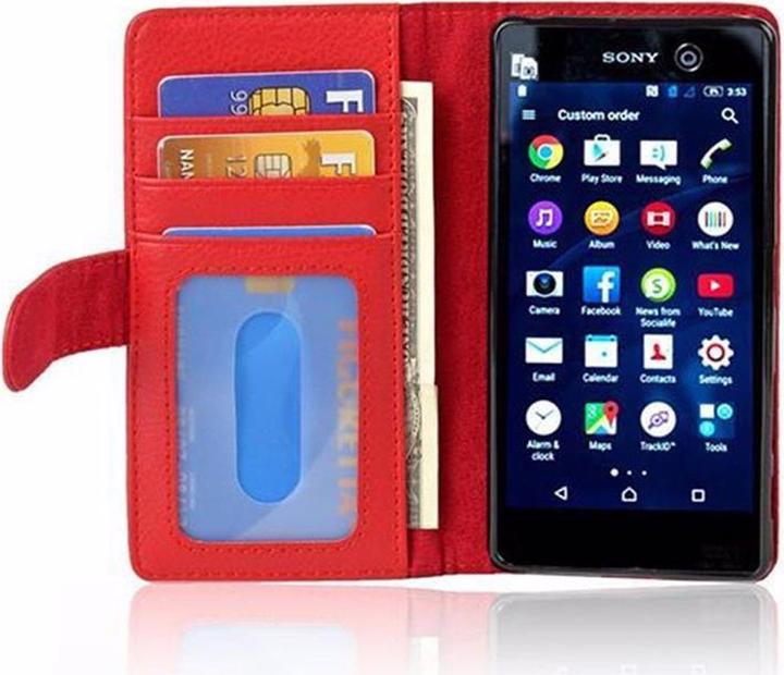 Actual product image Cadorabo Book with 3 card slots cover (Sony Xperia M5)