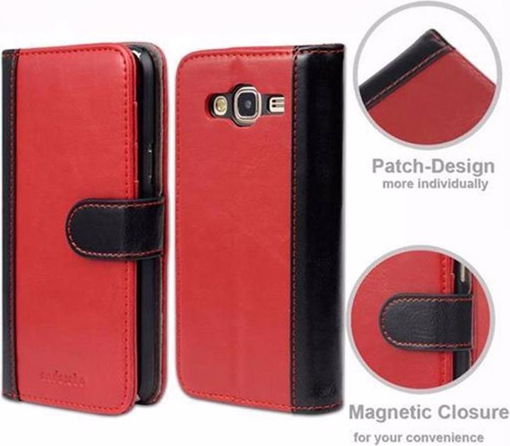 Actual product image Cadorabo Book two color stripe cover (Samsung Galaxy J5 (2015))