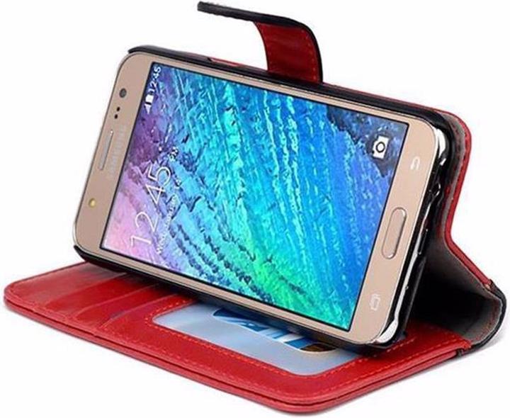 Actual product image Cadorabo Book two color stripe cover (Samsung Galaxy J5 (2015))