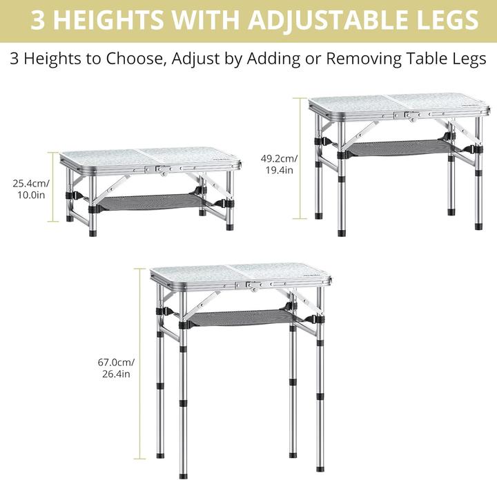 Actual product image Anbte Höhenverstellbarer Campingtisch klappbar