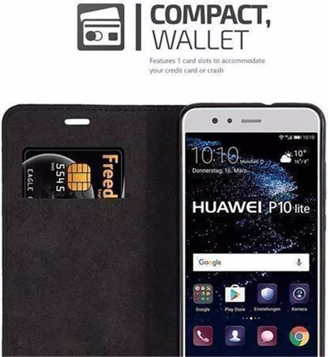 Actual product image Cadorabo Book Invisible Magnet Cover (Huawei P10 Lite)
