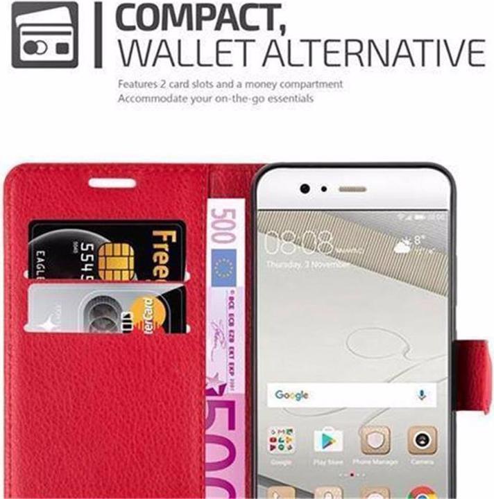 Actual product image Cadorabo Book with stand function cover (Huawei P10 Plus)