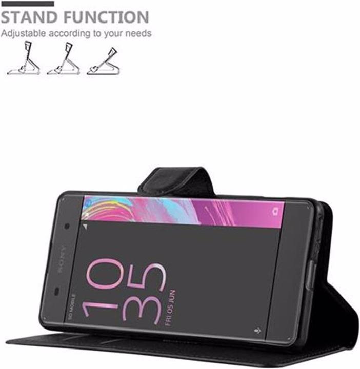 Actual product image Cadorabo Book with stand function cover (Sony Xperia XA)