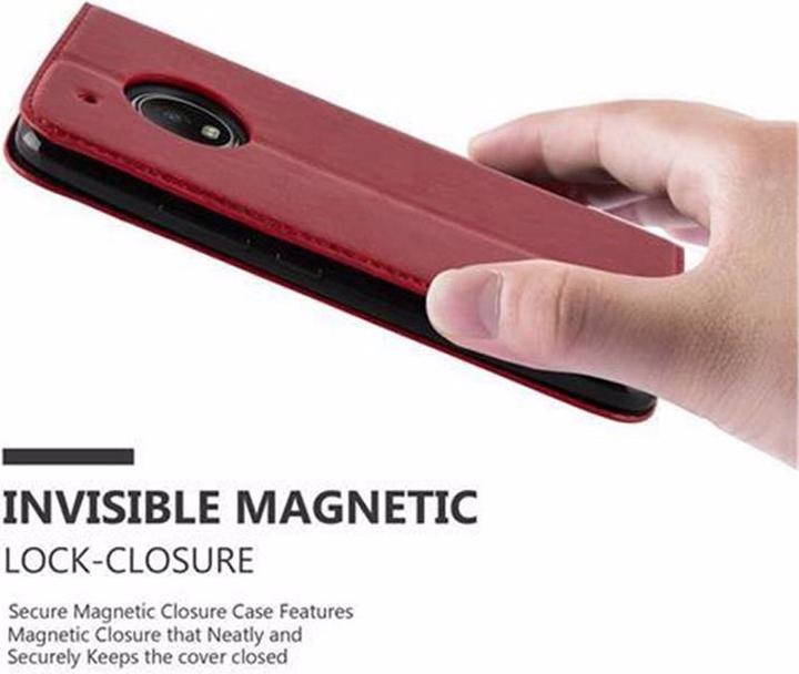 Productafbeelding Cadorabo Boek Onzichtbare Magneethoes (Motorola Moto G5 Plus)