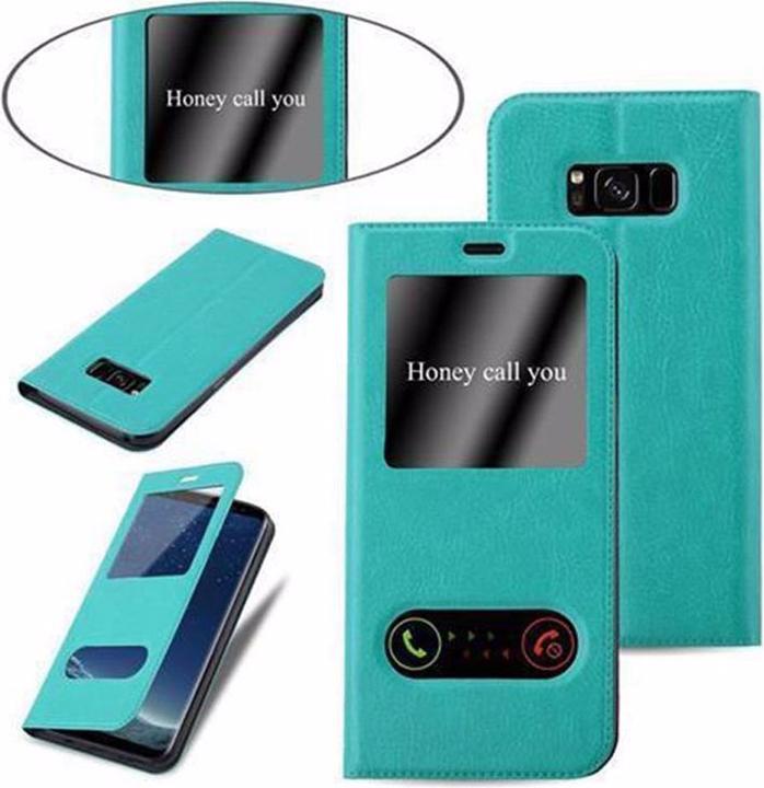 Actual product image Cadorabo Book with View double window cover (Samsung Galaxy S8+)