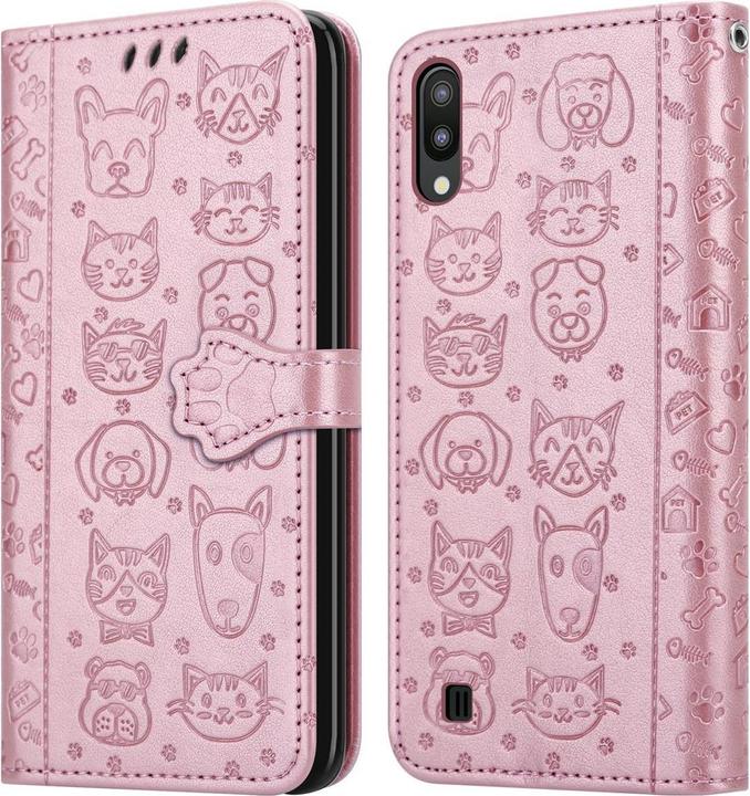 Actual product image Cadorabo Book Dogs & Cats Cover (Samsung Galaxy A10, Samsung Galaxy M10)