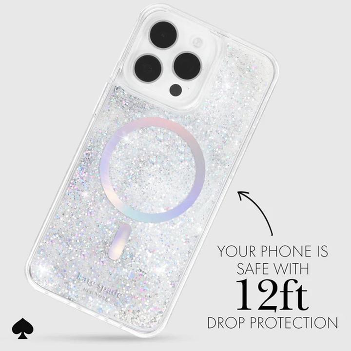 Immagine prodotto Kate Spade Liquid Glitter MagSafe - Custodia iPhone 15 Pro Max (Opale Iridescente) (Apple iPhone 15 Pro Max)