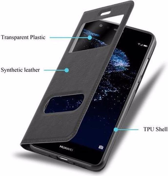 Actual product image Cadorabo Book with View double window cover (Huawei P10 Lite)
