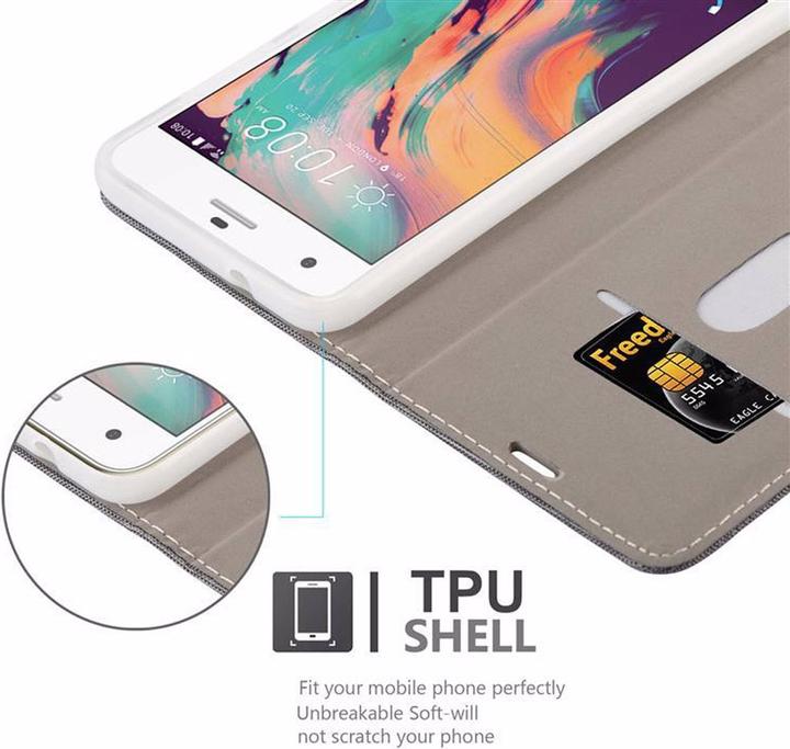Actual product image Cadorabo Book Jeans Optics Cover (HTC Desire 10 Pro)