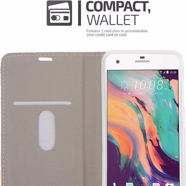 Actual product image Cadorabo Book Jeans Optics Cover (HTC Desire 10 Pro)