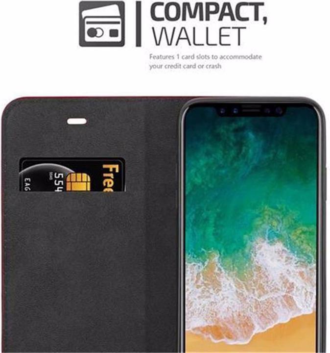 Actual product image Cadorabo Book Invisible Magnet Cover (Apple iPhone X)