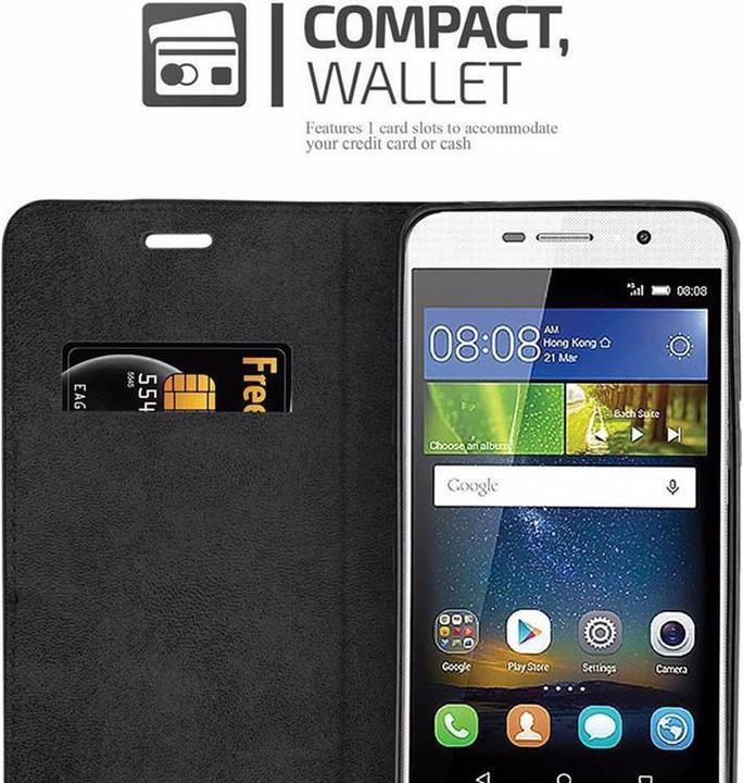 Actual product image Cadorabo Book Invisible Magnet Cover (Huawei Y6 (2017), Huawei Y5 (2017))