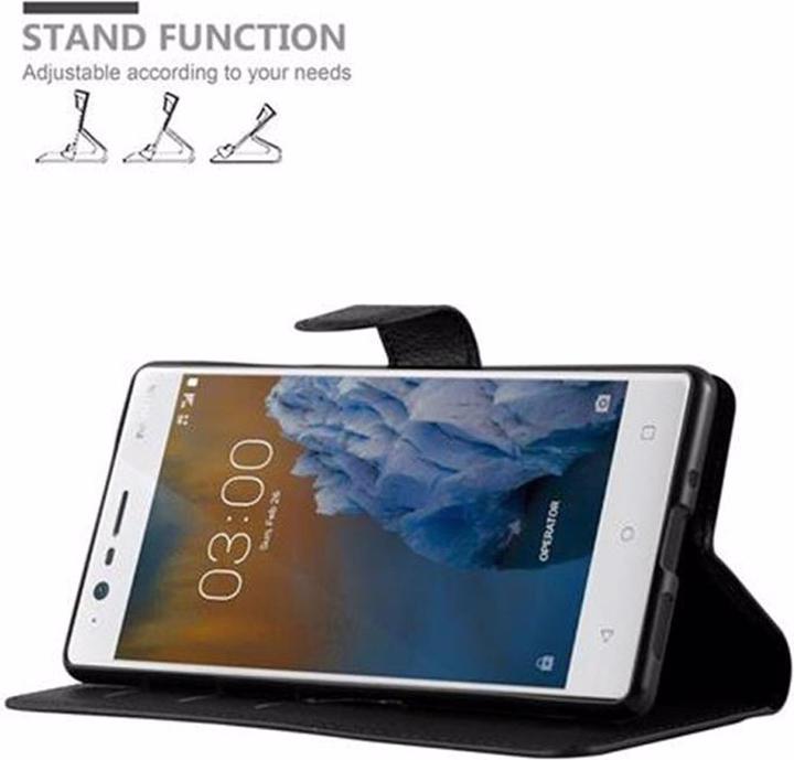 Actual product image Cadorabo Book with stand function cover (Nokia 3)