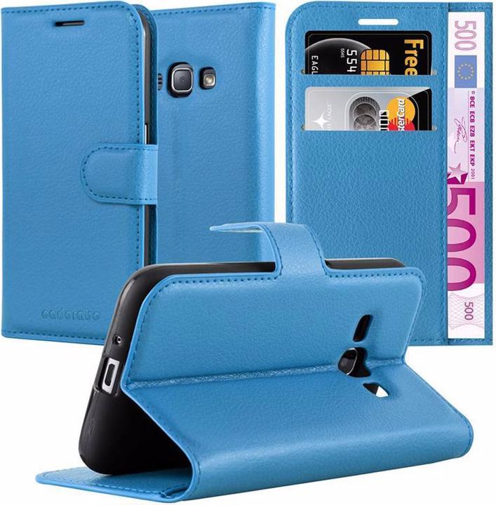 Actual product image Cadorabo Book with stand function cover (Samsung Galaxy J1)