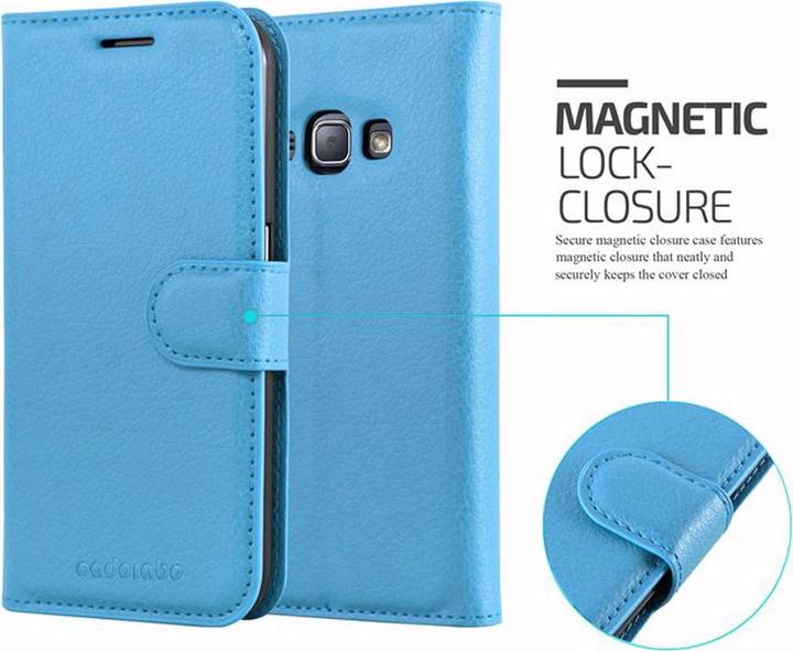 Actual product image Cadorabo Book with stand function cover (Samsung Galaxy J1)