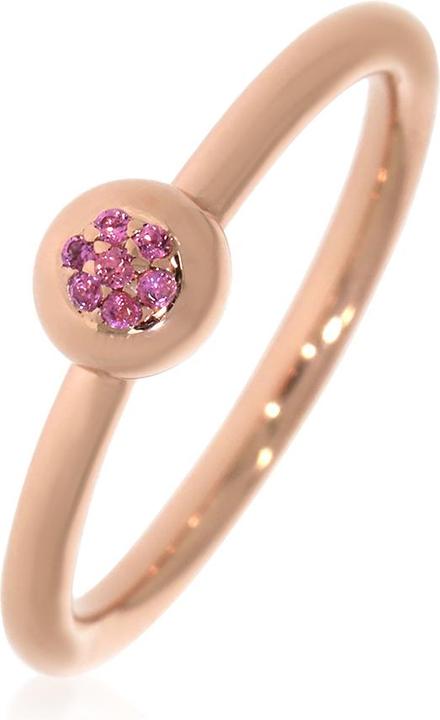 Image du produit Xen Bague avec 7 rhodolithes env. 0,04 ct. plaqués or rose (52, Argent 925)