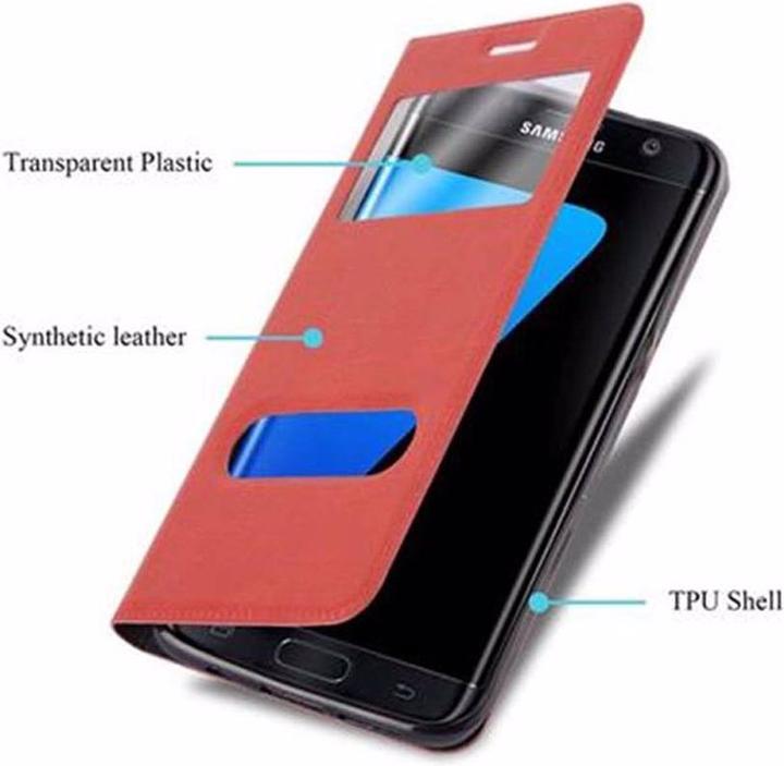 Produktbild Cadorabo Book mit View Doppelfenster Cover (Samsung Galaxy S7 Edge)