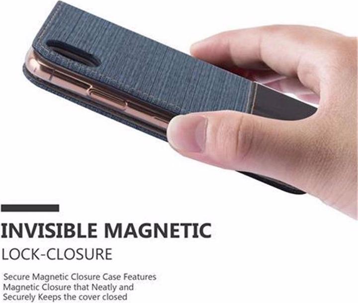 Produktbild Cadorabo Book Jeans Optik Cover (Apple iPhone X, Apple iPhone XS)
