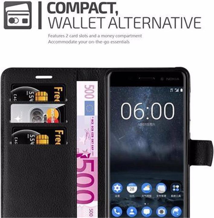 Actual product image Cadorabo Book with stand function cover (Nokia 6)